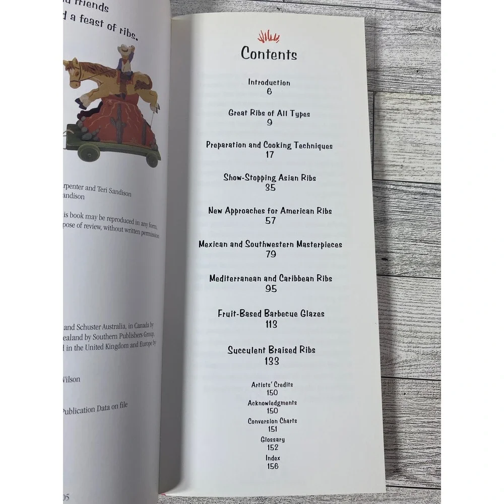 The Great Ribs Book by Hugh Carpenter and Teri Sandison Cookbook BBQ Recipes